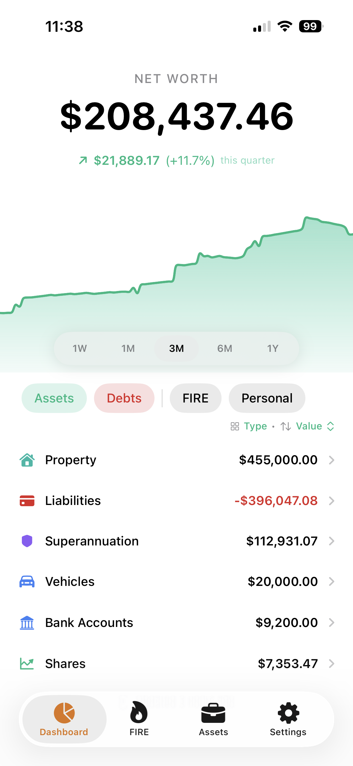 Net Worth Dashboard
